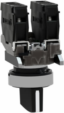 Harmony XB4 Selector Switch, 22mm, 3 Positions, IP69K, Stay Put, 2NO