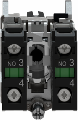 Harmony XB4 Selector Switch, 22mm, 3 Positions, IP69K, Stay Put, 2NO