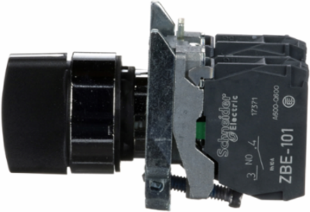 Harmony XB4 Selector Switch, 22mm, 3 Positions, Metal, IP66/IP67/IP69K