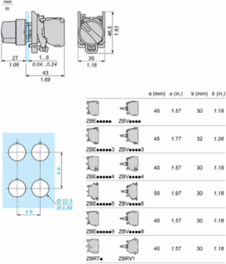 Harmony XB4 Selector Switch, 22mm, 3 Positions, Metal, IP66/IP67/IP69K