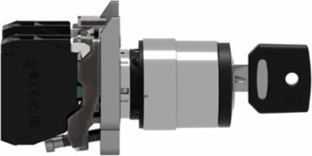 Harmony XB4 Key Switch Selector, 3 Positions, 22mm, IP66/IP67/IP69K