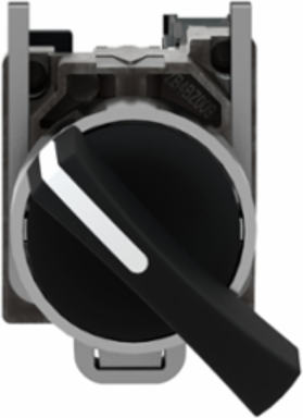 Harmony XB4 Selector Switch, 22mm, Black, Metal, Stay Put, 1 NO