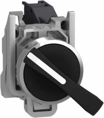 Harmony XB4 Selector Switch, 22mm, Black, Metal, Stay Put, 1 NO