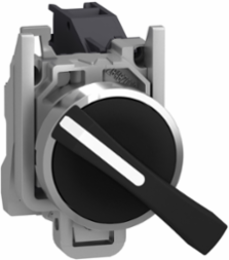 Harmony XB4 Selector Switch, 22mm, Black, Metal, Stay Put, 1 NO