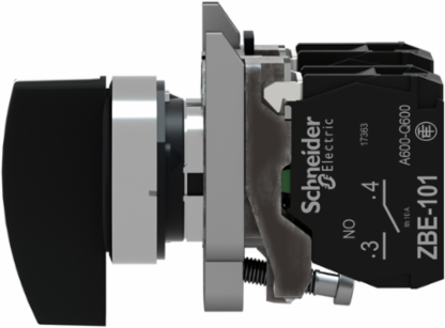 Harmony XB4 22mm Metal Selector Switch, 3 Position, IP69K, 2NO