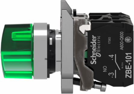 Harmony XB4 Illuminated Selector Switch, 22mm, 2 Positions, 110-120V AC