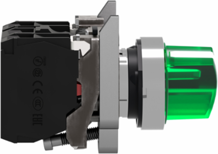 Harmony XB4 Illuminated Selector Switch, 22mm, 2 Positions, 110-120V AC