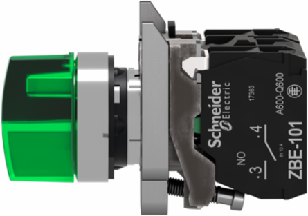 Harmony XB4 Illuminated Selector Switch 22mm, 3 Position, 24V AC/DC