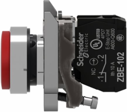 Harmony XB4 22mm Red Projecting Push Button, Spring Return, IP66