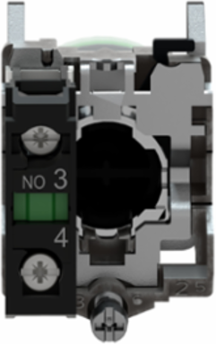 Harmony XB4 Green Push Button, 22mm, Metal, IP66, Spring Return, 1NO