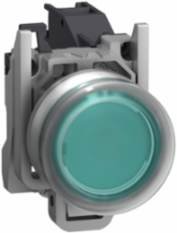 Harmony XB4 Pushbutton, 22mm, Green, IP66, 1 NO, ATEX Certified