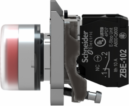 Harmony XB4 Red Push Button 22mm Spring Return, IP66/IP67, Metal