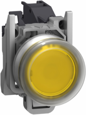 Harmony XB4 Pushbutton 22mm Yellow, IP66, 1 NO Contact