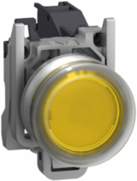 Harmony XB4 Pushbutton 22mm Yellow, IP66, 1 NO Contact