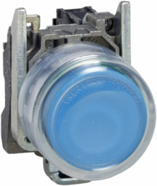 Harmony XB4 Blue Push Button 22mm Metal Spring Return 1NO