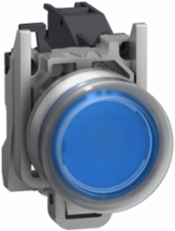 Harmony XB4 Complete Push Button, 22mm, Blue, IP65, 1 NO