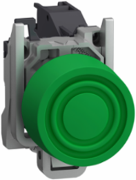 Harmony XB4 Push Button, Green, 22mm, IP66, 1 NO Contact