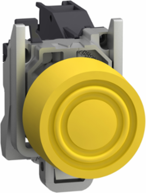 Harmony XB4 Complete Push Button, 22mm, Yellow, IP66, 1 NO Contact