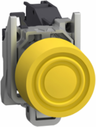 Harmony XB4 Complete Push Button, 22mm, Yellow, IP66, 1 NO Contact