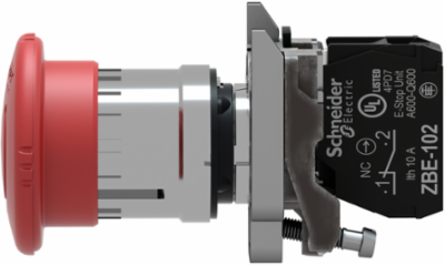 Harmony XB4 Emergency Stop Push Button, 40mm Mushroom Head, IP66