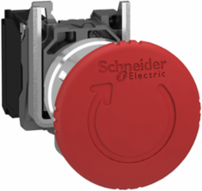 Harmony XB4 Emergency Stop Push Button, 40mm Mushroom Head, IP66