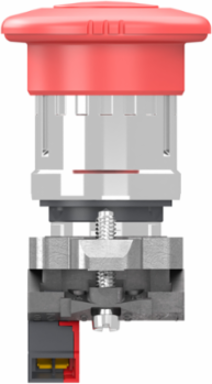 Emergency stop switching off, Harmony XB4, metal, red mushroom 40mm, 22mm, trigger turn to release, 1NC, compact push in