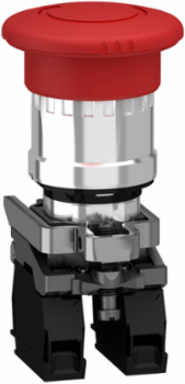 Emergency Stop Push Button, 40mm Mushroom Head, IP66, Metal