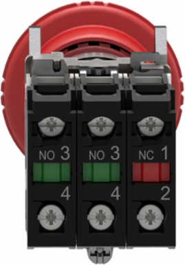 Harmony XB4 Emergency Stop Push Button 40mm Red Mushroom, 22mm Mounting
