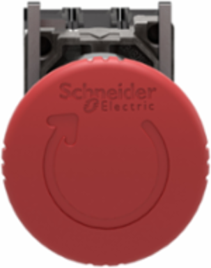Harmony XB4 Emergency Stop Push Button 40mm Red Mushroom, 22mm Mounting