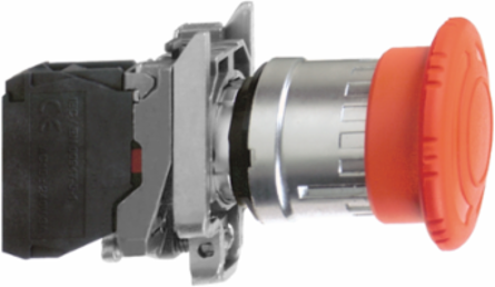 Harmony XB4 Emergency Stop Push Button 40mm Red Mushroom, 22mm Mounting