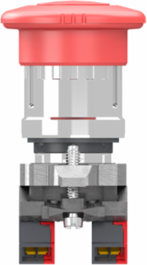 Emergency stop switching off, Harmony XB4, metal, red mushroom 40mm, 22mm, trigger turn to release, 2NC, compact push in