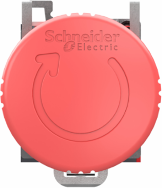 Emergency stop switching off, Harmony XB4, metal, red mushroom 40mm, 22mm, trigger turn to release, 2NC, compact push in