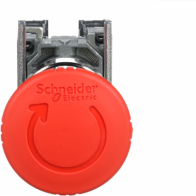 Harmony XB4 Emergency Stop Push Button, 40mm, IP66, Red Mushroom
