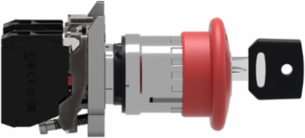 Emergency Stop Push Button 40mm Red Mushroom, IP66/67/69K, 1NO+1NC
