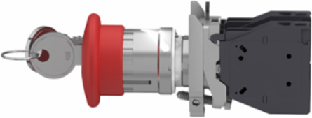 Harmony XB4 Emergency Stop Push Button 22mm, IP65, 455 Key Release
