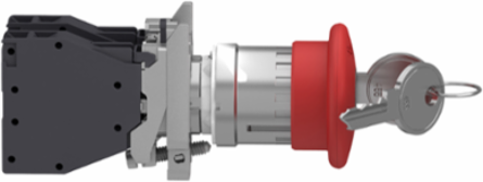 Harmony XB4 Emergency Stop Push Button 22mm, IP65, 455 Key Release