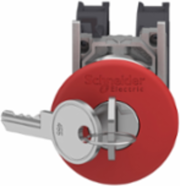 Harmony XB4 Emergency Stop Push Button 22mm, IP65, 455 Key Release