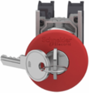 Harmony XB4 Emergency Stop Push Button 22mm, IP65, 455 Key Release