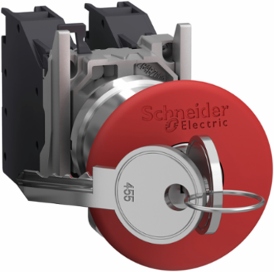 Harmony XB4 Emergency Stop Push Button 22mm, IP65, 455 Key Release