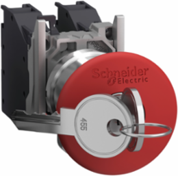 Harmony XB4 Emergency Stop Push Button 22mm, IP65, 455 Key Release