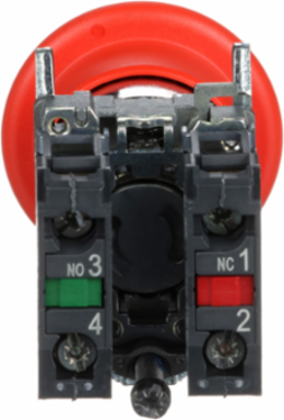 Emergency Stop Push Button, Red Mushroom, 40mm, IP66/IP67/IP69K