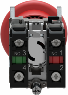 Emergency Stop Push Button, Red Mushroom, 40mm, IP66/IP67/IP69K