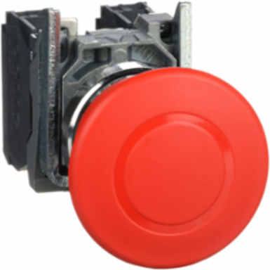 Emergency Stop Push Button, Red Mushroom, 40mm, IP66/IP67/IP69K