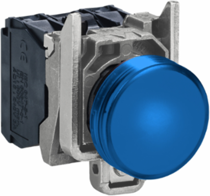Harmony XB4 Blue Pilot Light, 22mm, Universal LED, 110-120V AC