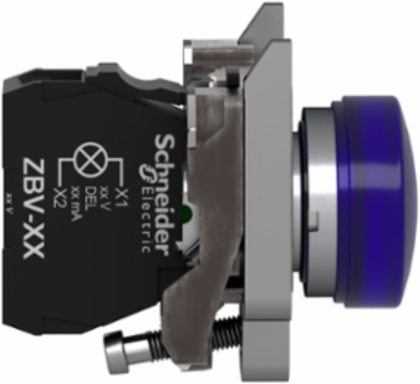 Harmony XB4 Blue Pilot Light, 22mm, Universal LED, 110-120V AC
