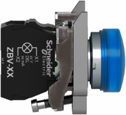 Harmony XB4 Blue Pilot Light, 22mm, Universal LED, 110-120V AC
