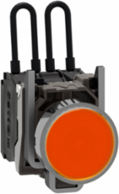 Harmony XB4 Push-to-Test Pilot Light, 24V, 22 mm, Metal, Orange