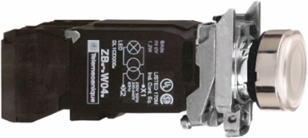 Harmony XB4 22mm Illuminated Push Button, 110-120V AC, 1NO + 1NC