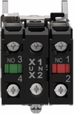 Harmony XB4 Illuminated Push Button 22mm Metal, 1NO + 1NC, 24V AC/DC