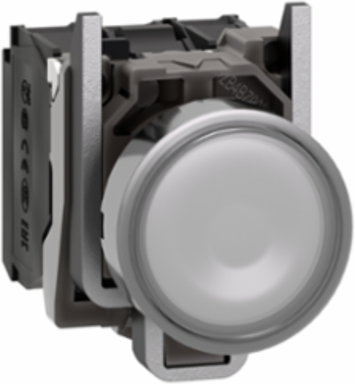 Harmony XB4 Illuminated Push Button 22mm Metal, 1NO + 1NC, 24V AC/DC
